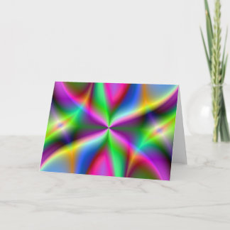 Kleurexplosie Rainbow Fractal Art Gifts Kaart