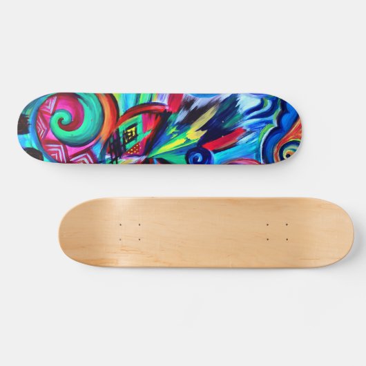 Kleurexplosie Skateboard (Horizontaal)