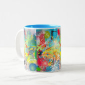 Kleurexplosie Tweekleurige Koffiemok (Voorkant links)