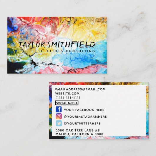 kleurexplosie visitekaartje (Voorkant / Achterkant)