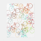 Kleurfietsen Fleece Deken (Voorkant)