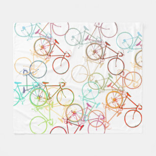 Kleurfietsen Fleece Deken