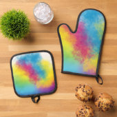 kleurflits ovenwant & pannenlap set (Top down)