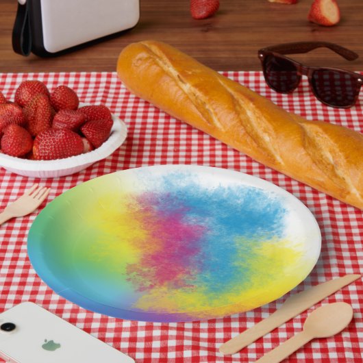 kleurflits papieren bordje (Picknick)