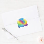 kleurflits vierkante sticker (Envelop)