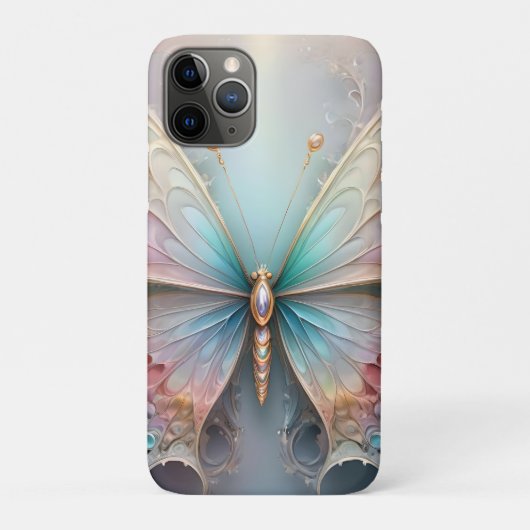 Kleurfluisteringen: Pastelkleur Fractale Vlinderdr Case-Mate iPhone Case (Achterkant)
