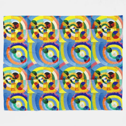 Kleurformulieren van Robert Delaunay Fleece Deken (Voorkant (Horizontaal))