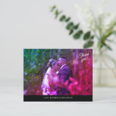 Kleurfoto's en zwart, bedankt Briefkaart (Staand voorkant)