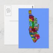 Kleurgecodeerde Manhattan NYC-overhemden, hoodies Briefkaart (Voorkant / Achterkant)