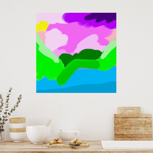 Kleurgecodeerde omgeving poster (Keuken)