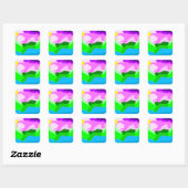 Kleurgecodeerde omgeving vierkante sticker (Vel)