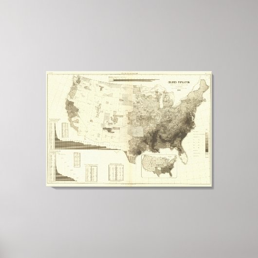 kleurgecodeerde populatie naar provincies canvas afdruk (Voorkant)