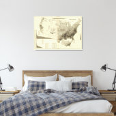 kleurgecodeerde populatie naar provincies canvas afdruk (Insitu (Slaapkamer))