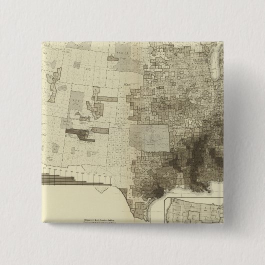 kleurgecodeerde populatie naar provincies vierkante button 5,1 cm (Voorkant)