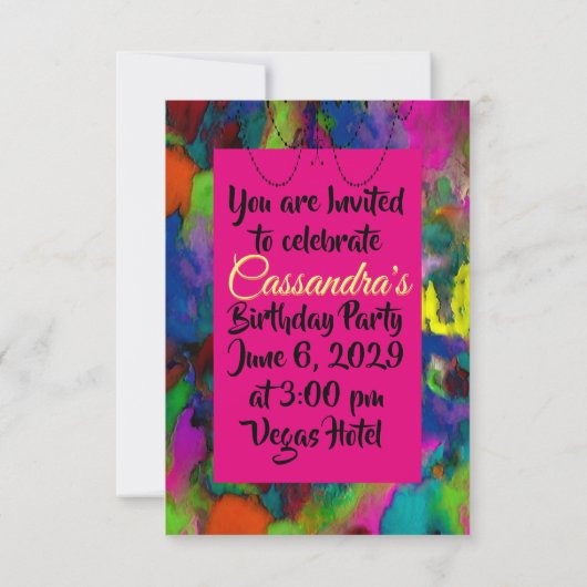 Kleurgerichte gedachten (meer opties) - RSVP / Kaart (Achterkant)