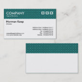 Kleurgestructureerde koptekst - Turquoise Fabric Visitekaartje (Voorkant / Achterkant)
