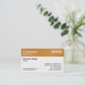 Kleurgetextureerde koptekst - geborsteld ochreet visitekaartje (Staand voorkant)