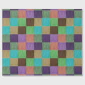 Kleurgetextureerde vierkantjes van textiel cadeaupapier (Vlak)