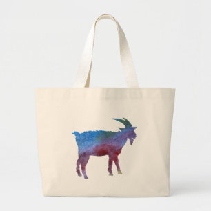 Kleurgewassen geiten grote tote bag