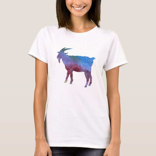 Kleurgewassen geiten t-shirt (Voorkant)