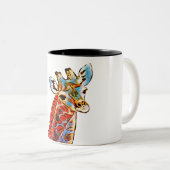 Kleurgiraf Tweekleurige Koffiemok (Voorkant rechts)