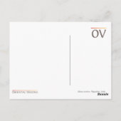 Kleurglas in een houten lijst briefkaart (Achterkant)