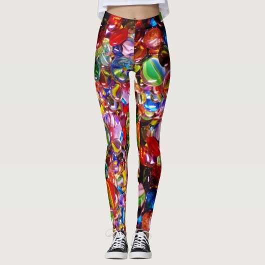 Kleurglas Marbles Crazy Yoga Pants XS to XL Leggings (Voorkant)