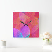 Kleurglas Vierkante Klok (Huis)