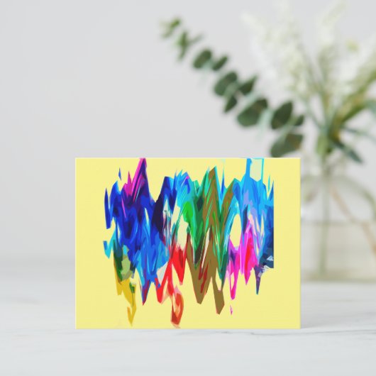 Kleurgolven Briefkaart (Staand voorkant)