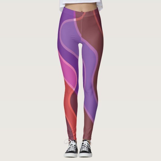 Kleurgolven Leggings (Voorkant)