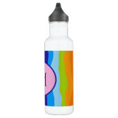 Kleurgolven met monogram waterfles  (Rechts)