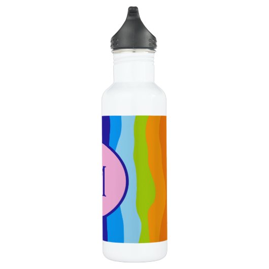 Kleurgolven met monogram waterfles (Rechts)