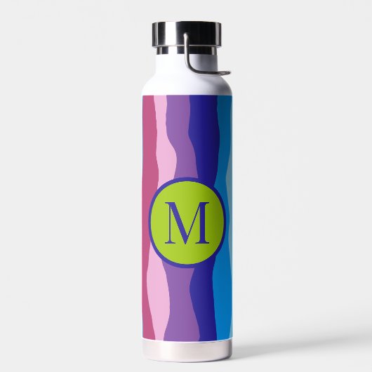 Kleurgolven met monogram waterfles (Links)