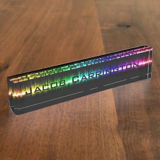 Kleurgolven Naambordje (Zijkant)