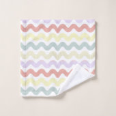 Kleurgolven (pastels) bad handdoek (Wasdoekje)