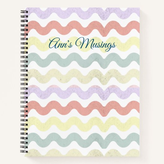 Kleurgolven (pastels) notitieboek (Voorkant)