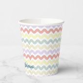 Kleurgolven (pastels) papieren bekers (Links)