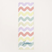 Kleurgolven (pastels) yogamat (Voorkant)