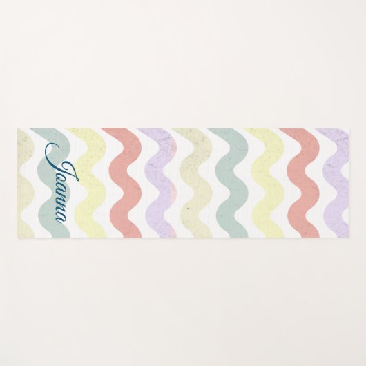 Kleurgolven (pastels) yogamat (Voorkant (horizontaal))