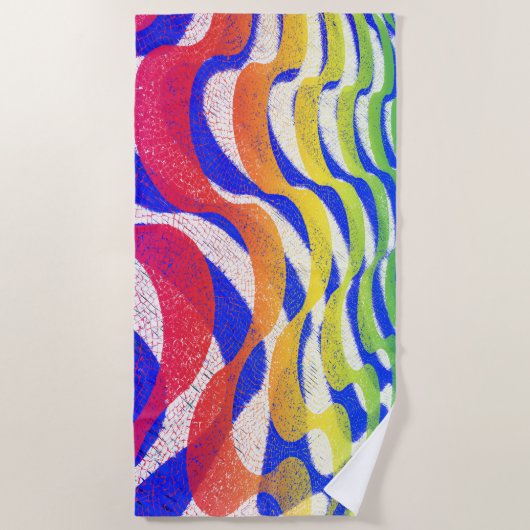 Kleurgolven Strandlaken (Voorkant)