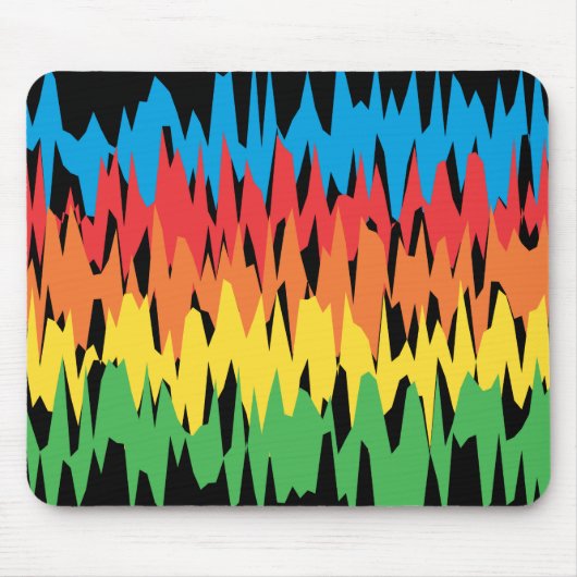 Kleurgolven: Vectorillustratie: Mousepad Muismat (Voorkant)