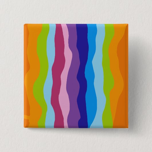Kleurgolven Vierkante Button 5,1 Cm (Voorkant)