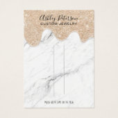 Kleurgoudglitter drip sieraar haarscherp visitekaartje (Voorkant)