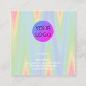 Kleurgradiënt Ombre Chevron oorringen Logo Vierkante Visitekaartje (Achterkant)