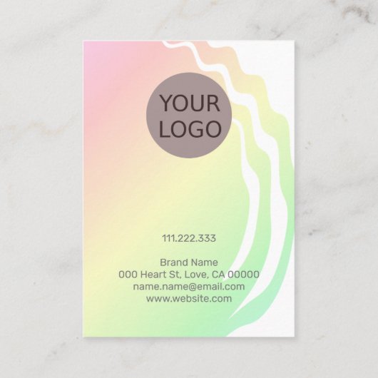 Kleurgradiënt ombre Rainbow Hair Clips beeldscherm Visitekaartje (Achterkant)