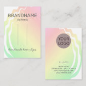 Kleurgradiënt ombre Rainbow Hair Clips beeldscherm Visitekaartje (Voorkant / Achterkant)