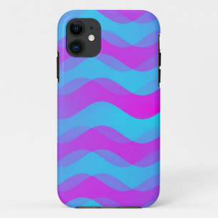 Kleurgradiënten Waves - blauw roze Case-Mate iPhone Case