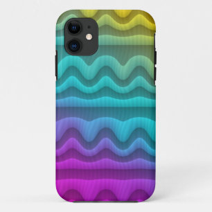 Kleurgradiënten Waves & Stripes - geel blauw roze Case-Mate iPhone Case