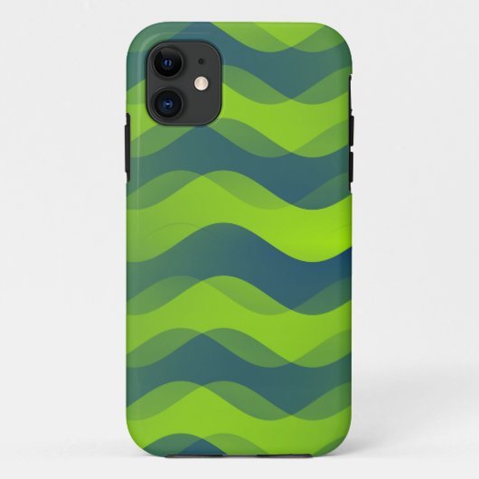 Kleurgradiëntgolven - groen Case-Mate iPhone case (Achterkant)