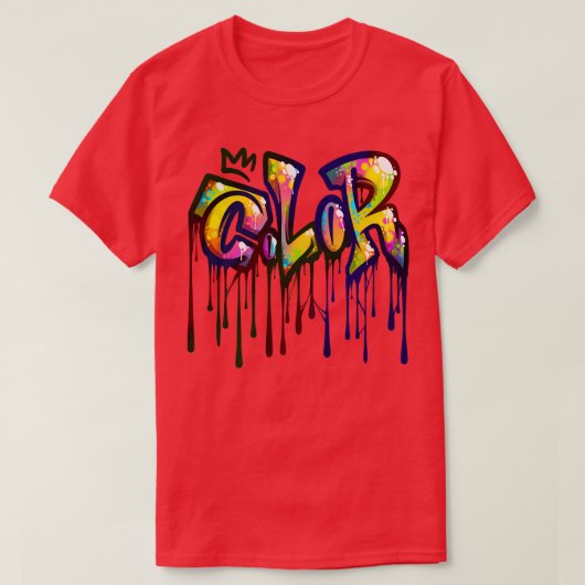 Kleurgraffiti T-shirt (Design voorkant)